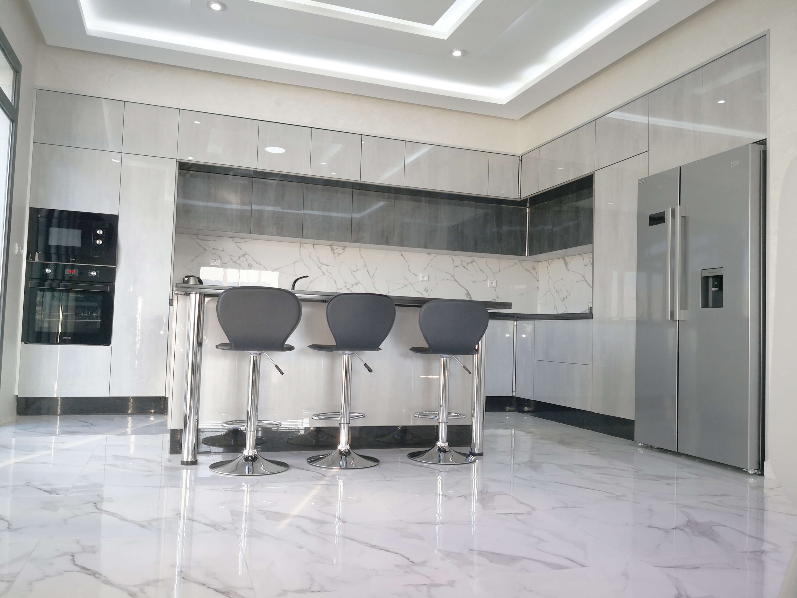 cuisine americaine MDF Cuisine Moderne AluCuisine cuisine aluminium cuisine équipée placard cuisine cuisine americaine